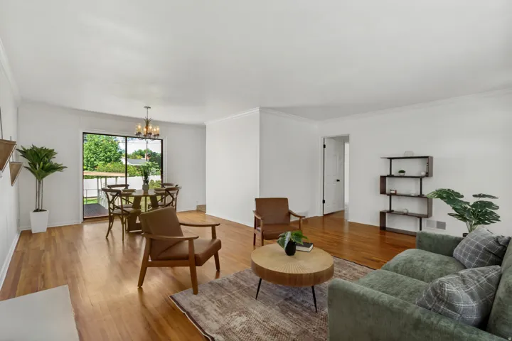 Hardwood-style flooring throughout