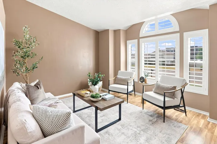Spacious front living room.  Home near Hill AFB, shopping, schools, commuter roads