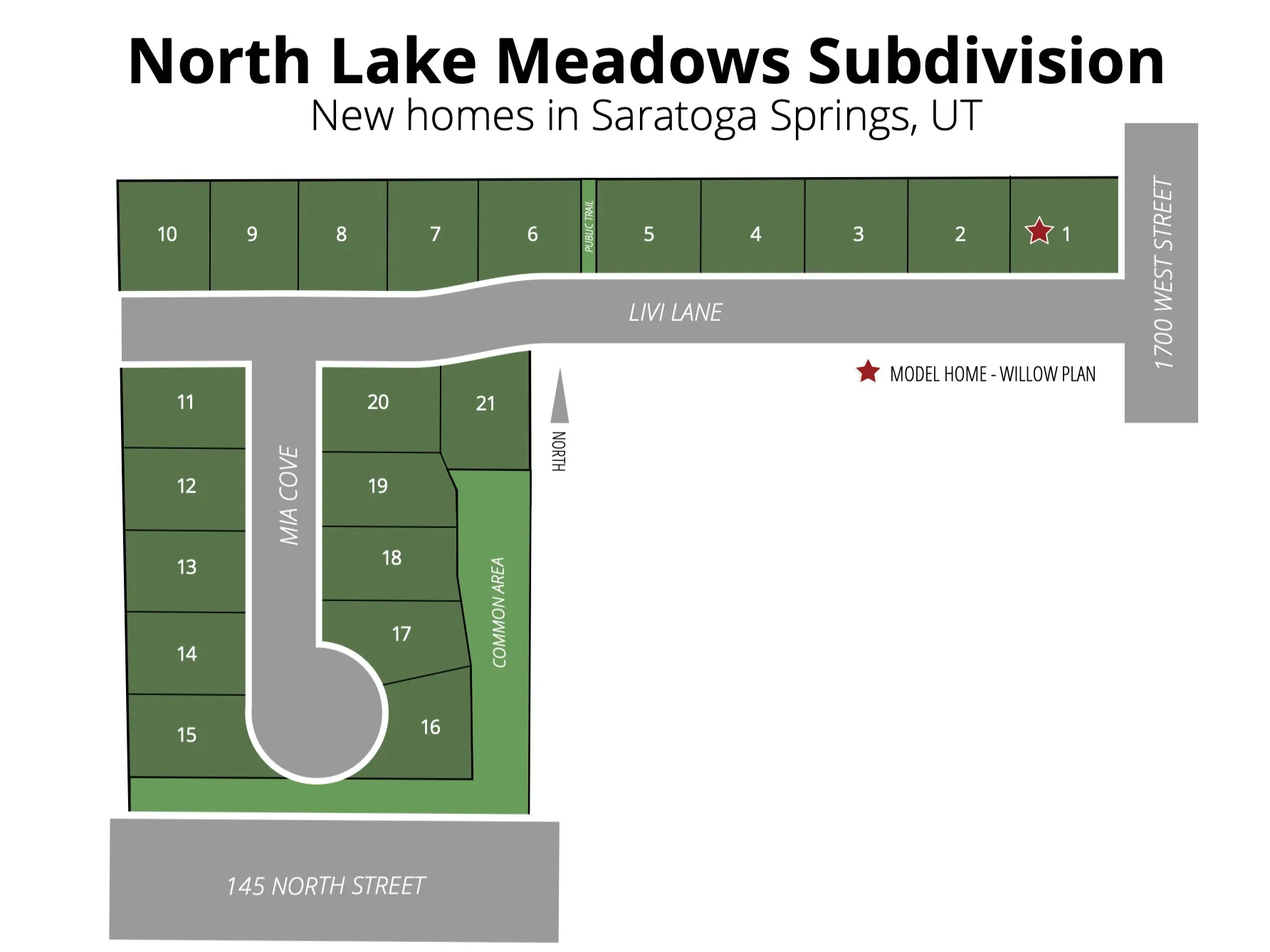 North Lake Meadows Community Map