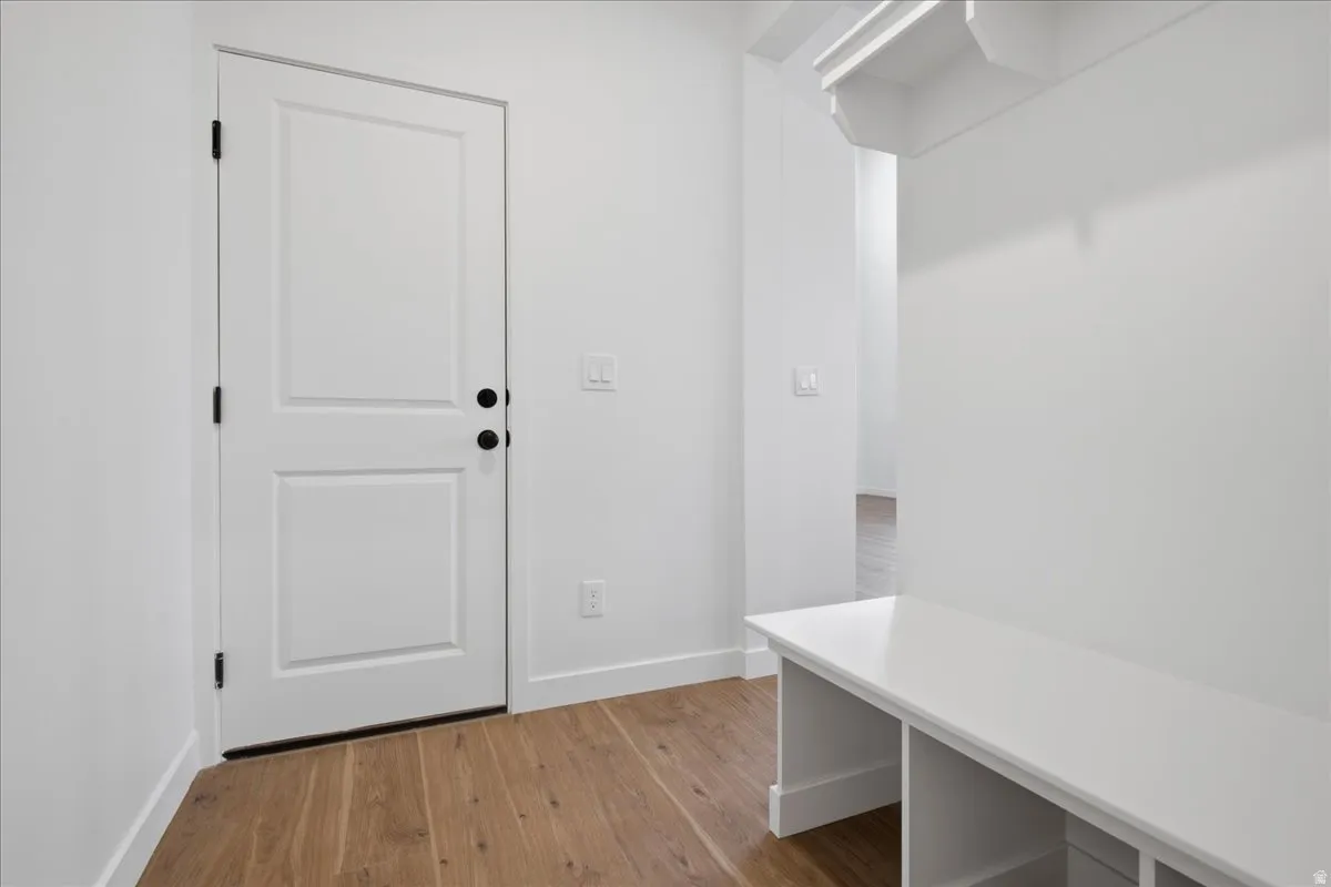Mudroom Bench off Garage
