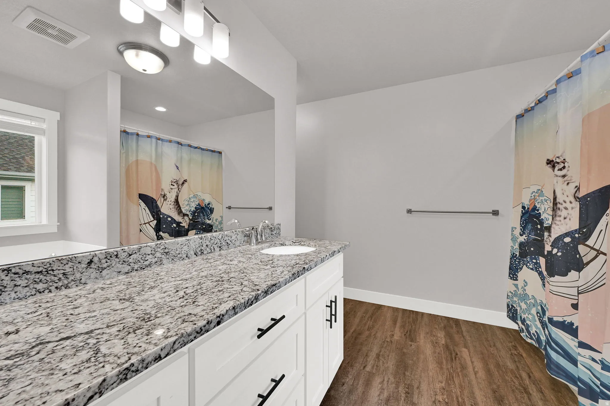 Primary bath with large vanity