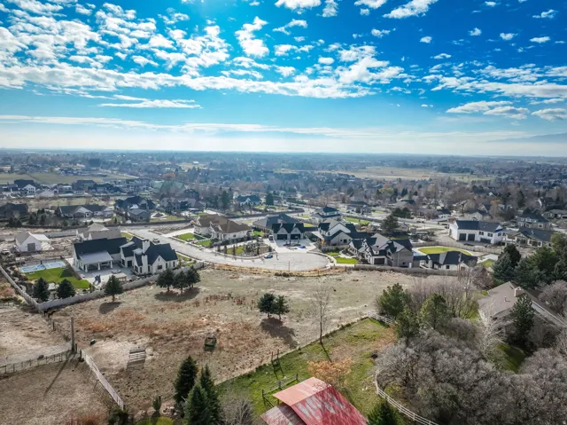 Aerial view of residential area