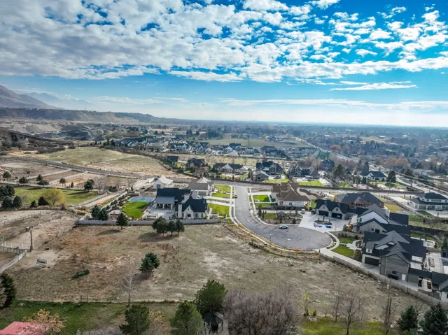Aerial view of residential area