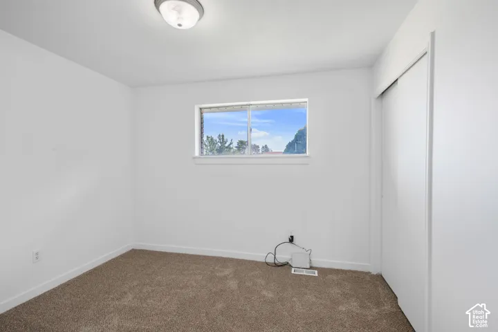 Recessed window with white trim