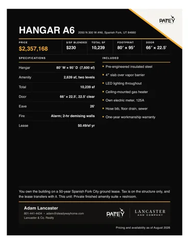 Real Estate Offering Memorandum. Detailing property specifications, included features, and contact information