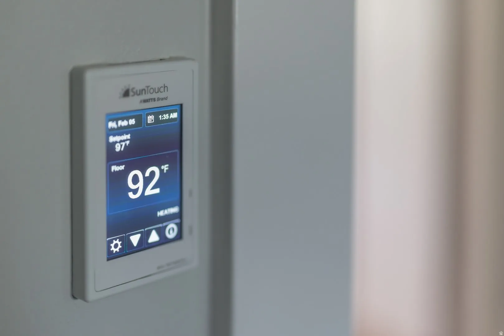 SunTouch thermostat with digital display