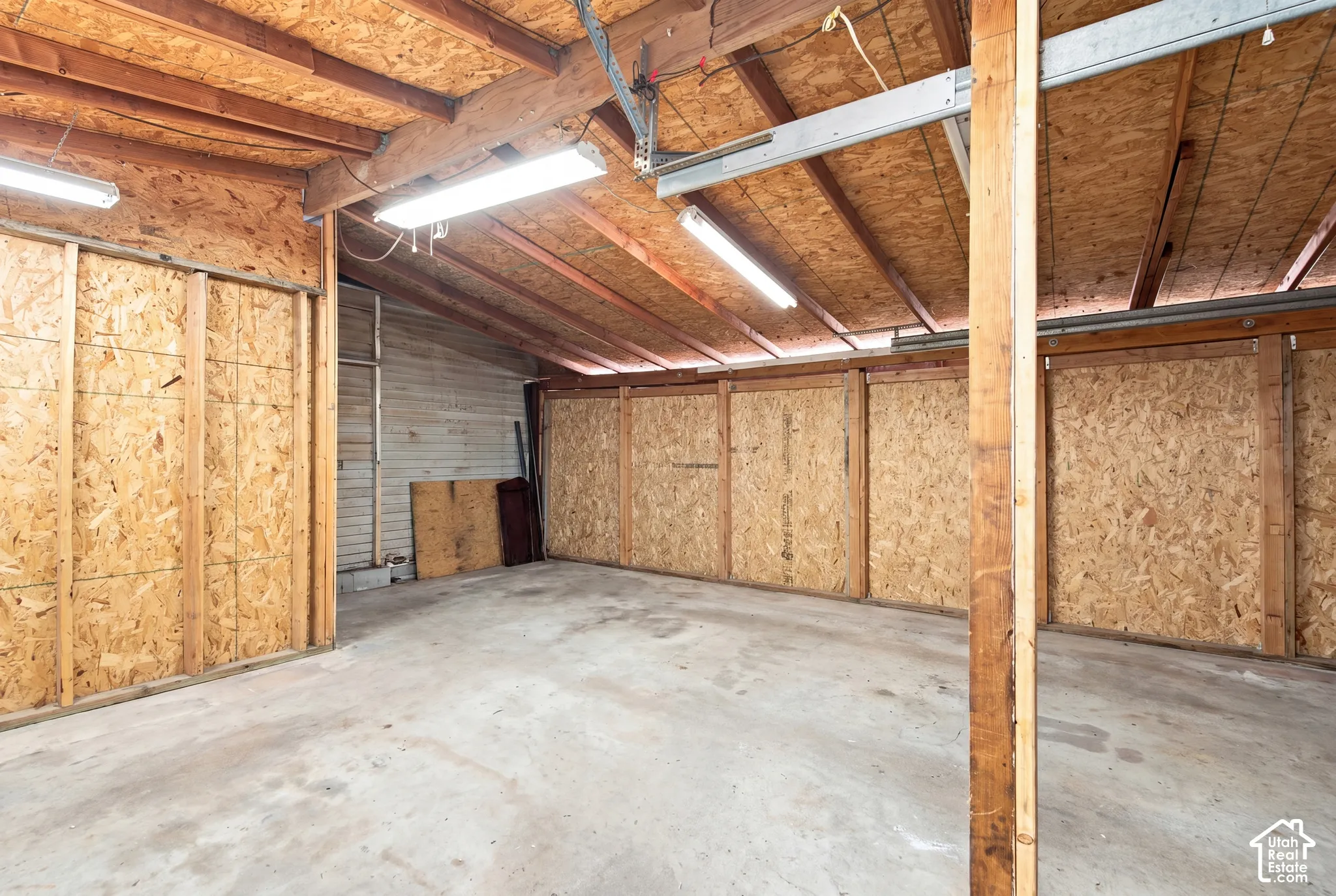 Interior of 2 car garage.
