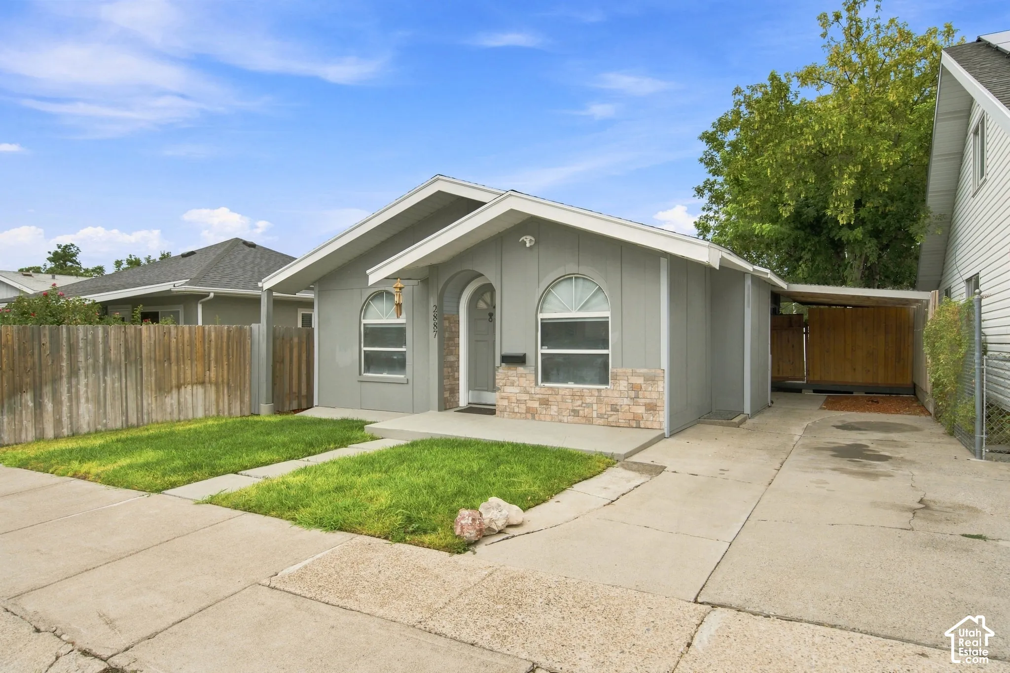 Exterior with upgraded and painted siding