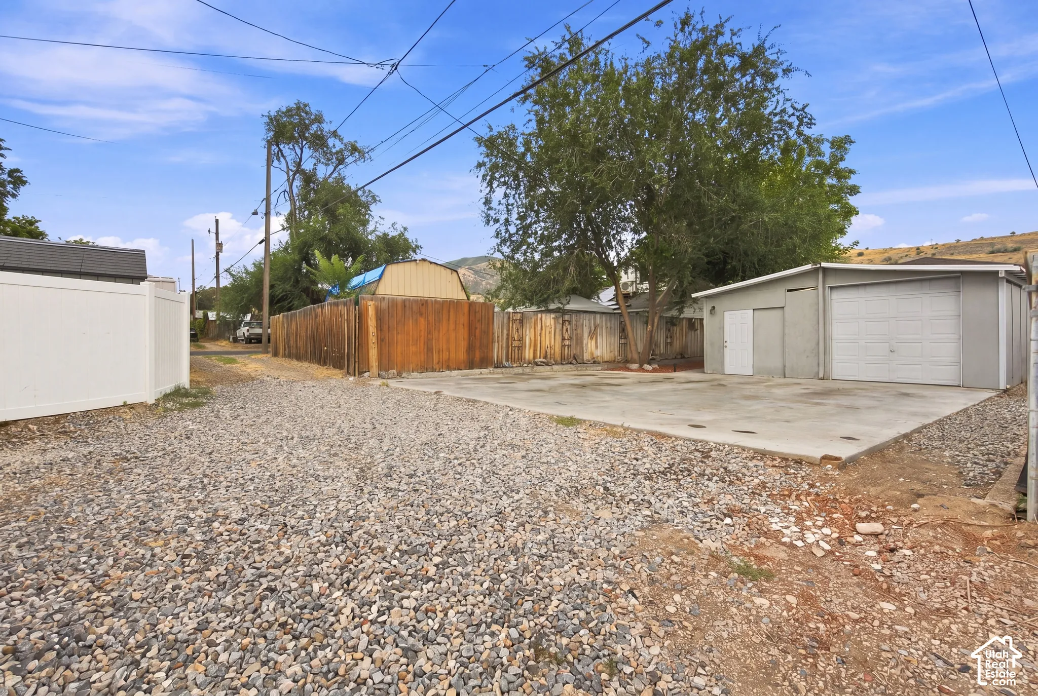 Back yard facing alleyway