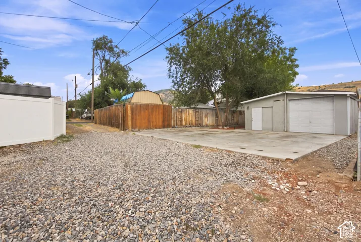 Back yard facing alleyway