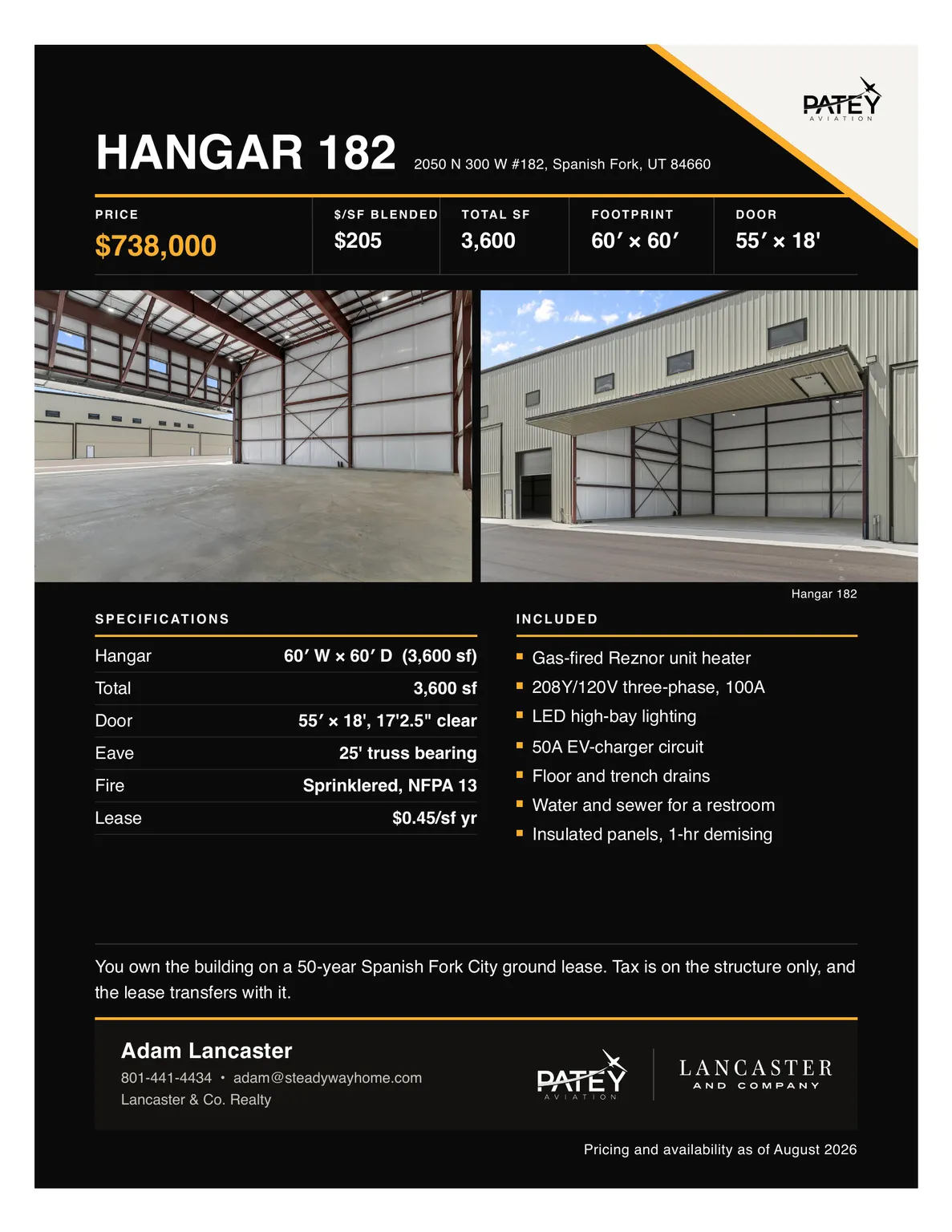 Real Estate Listing. Presenting property specifications, features, and contact information for the property