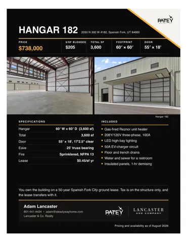 Real Estate Listing. Presenting property specifications, features, and contact information for the property
