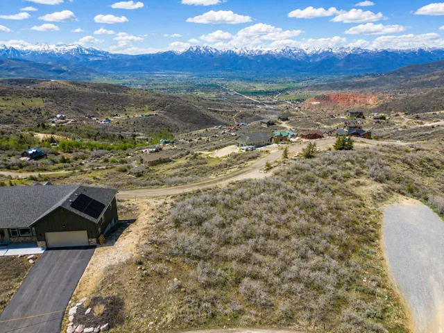 Mountain backdrop with snow-capped peaks
