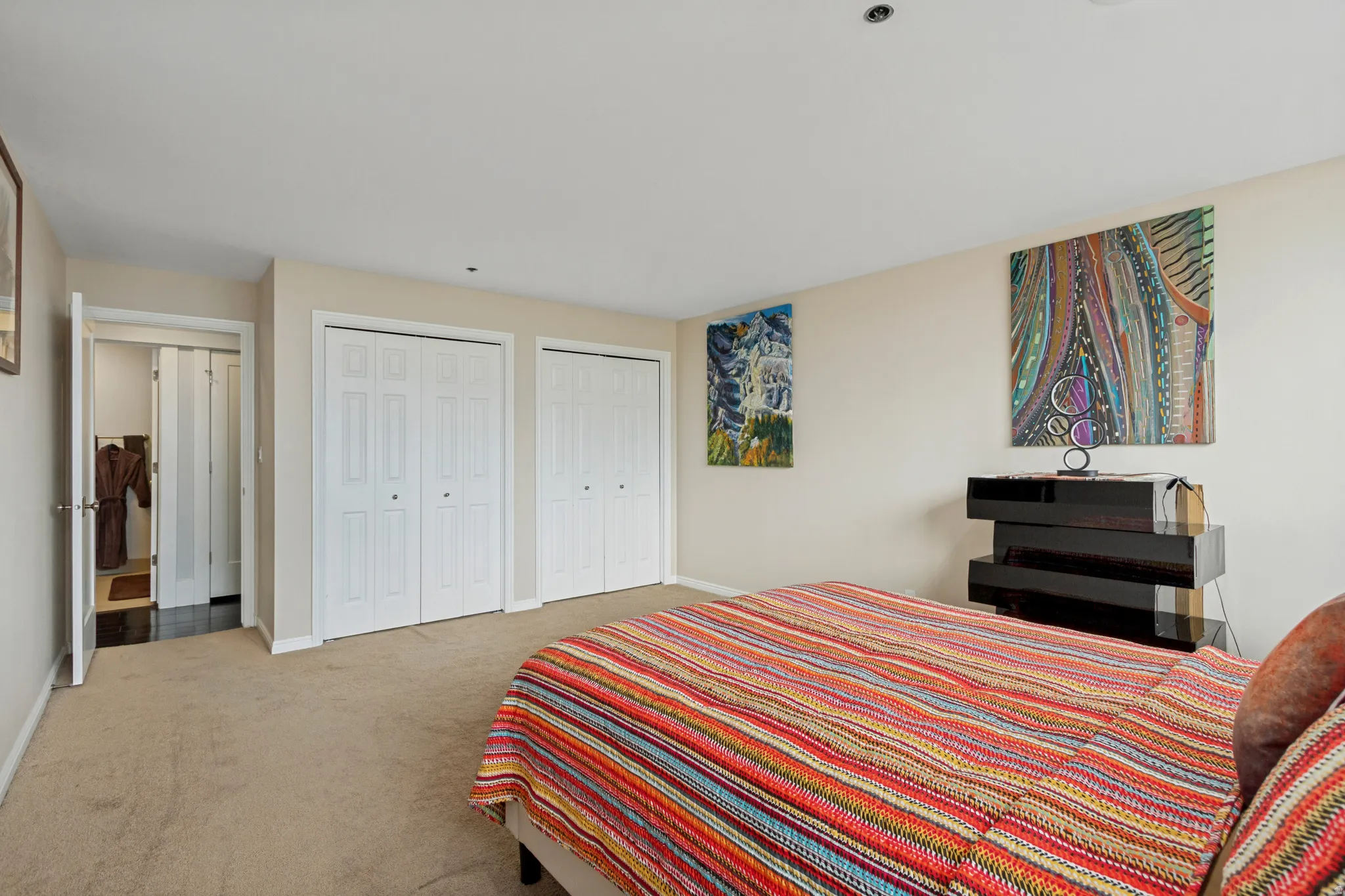 Second bedroom has generous closet space