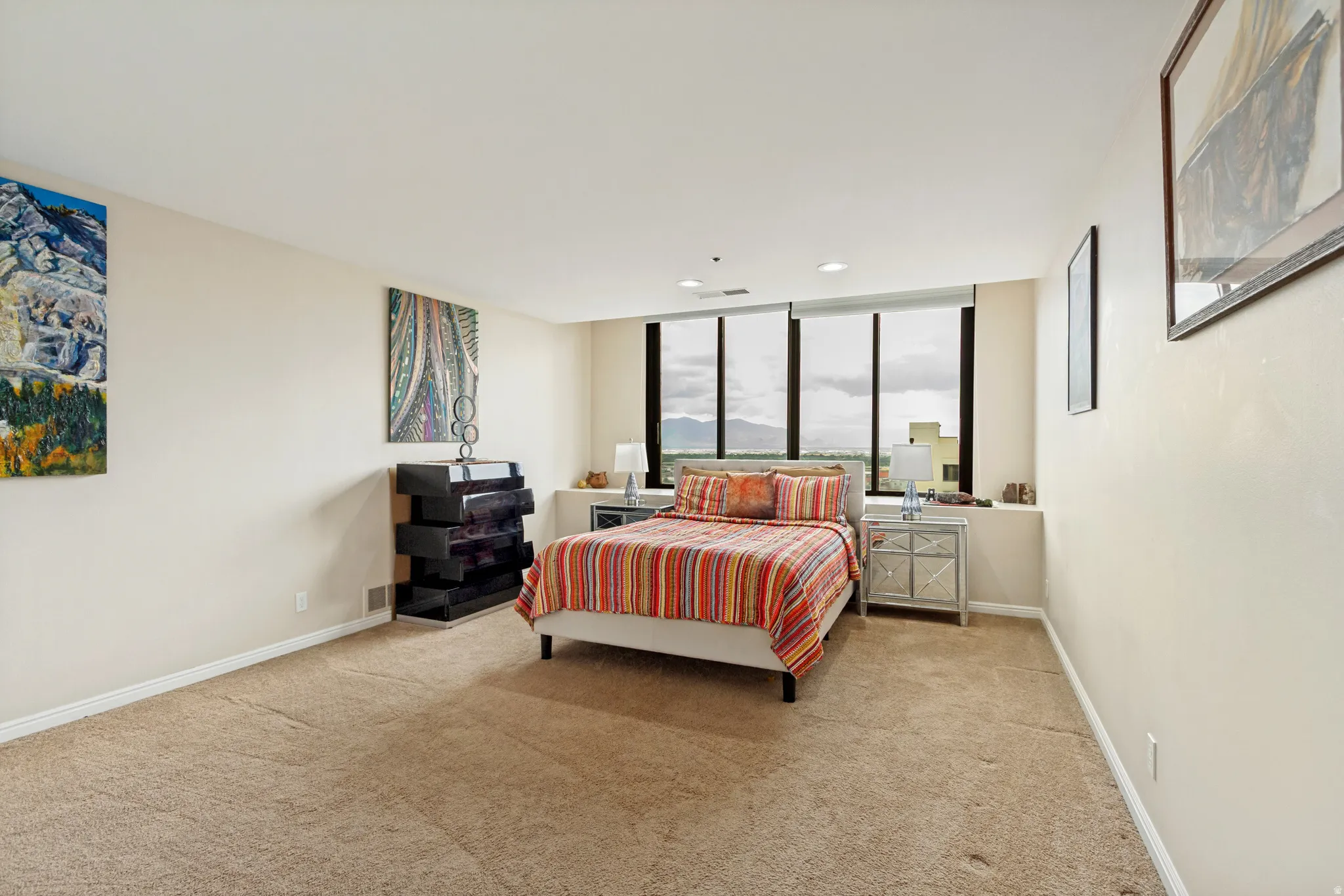 Large second bedroom looks west