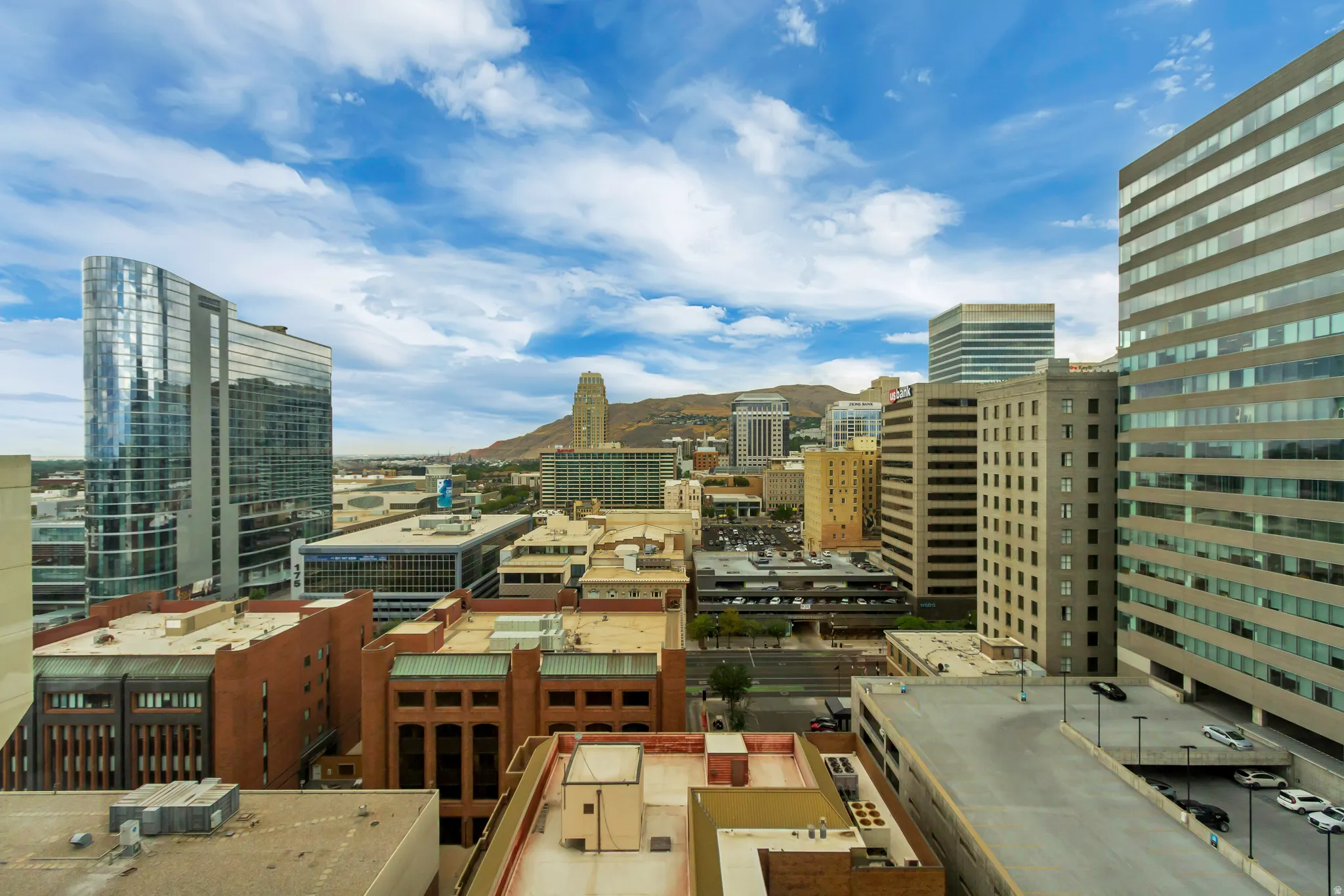 Downtown skyline with Northern foothills from primary bedroom suite