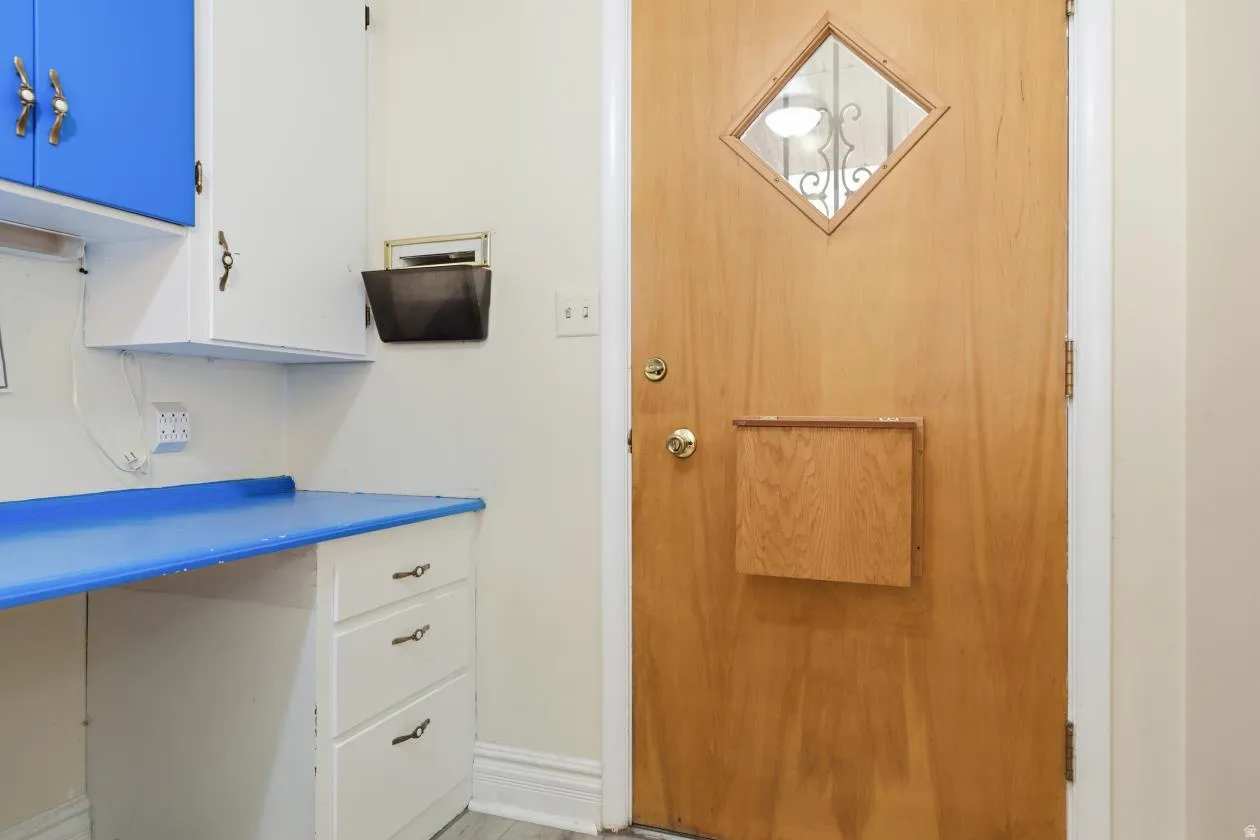 Office entrance on south end of the kitchen