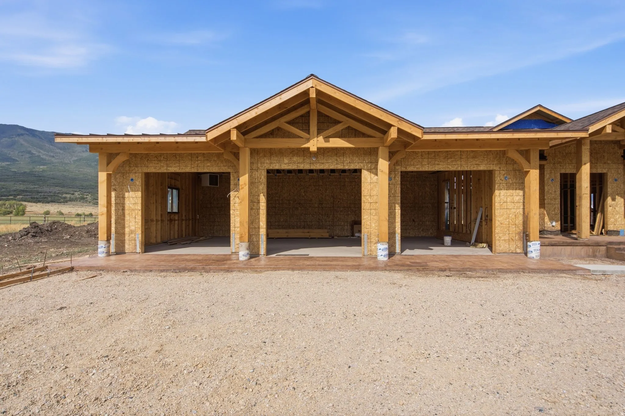 Attached 3-car garage