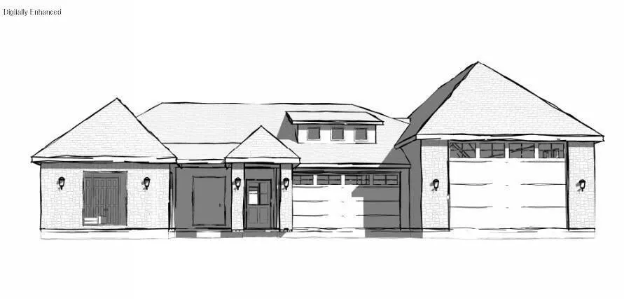 Architectural Drawing. Illustrating the property's exterior elevation