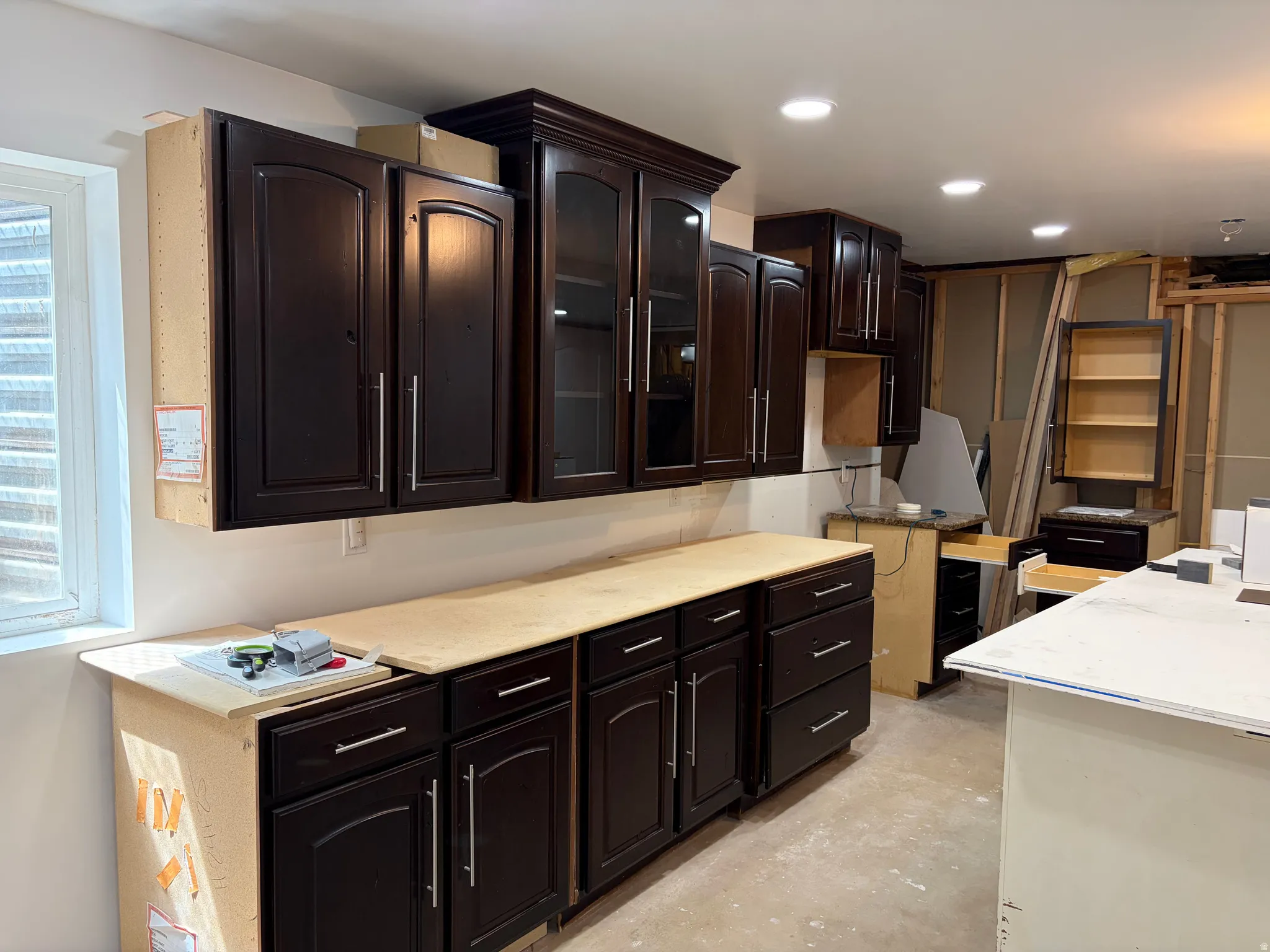 Unfinished kitchen in basement. We can leave it, or remove it.