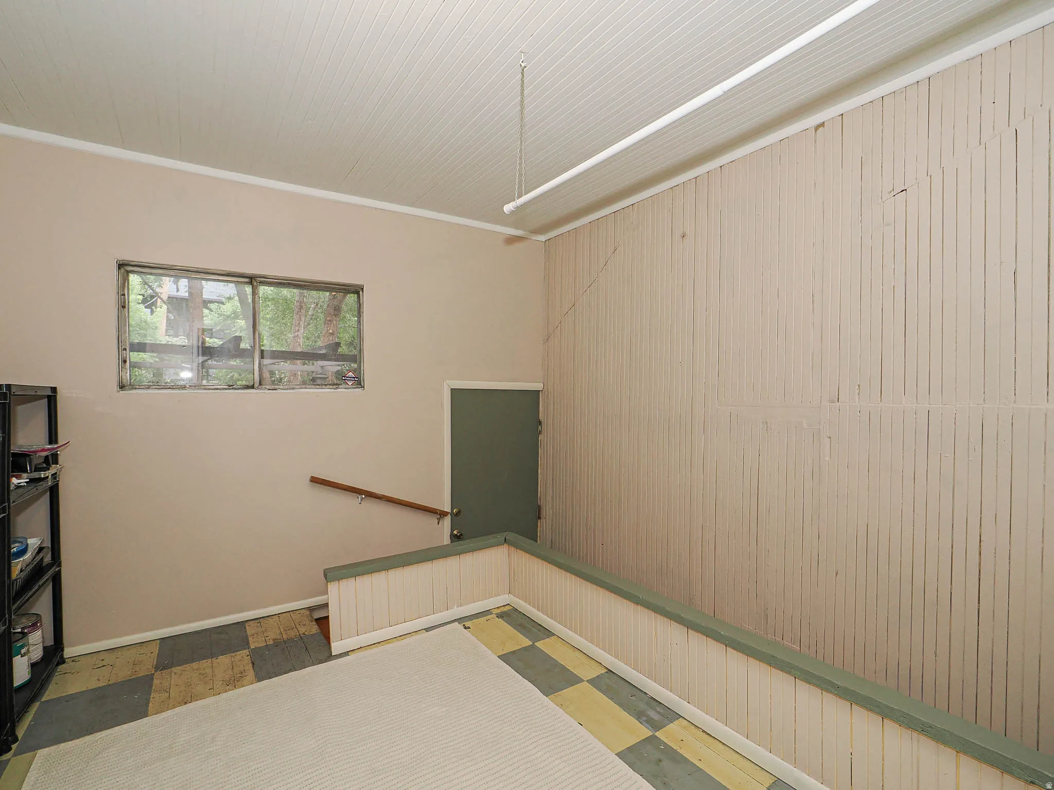 Backdoor and "hallway" to basement