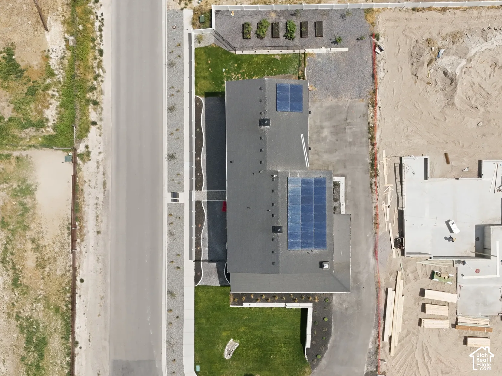 Large driveway and solar