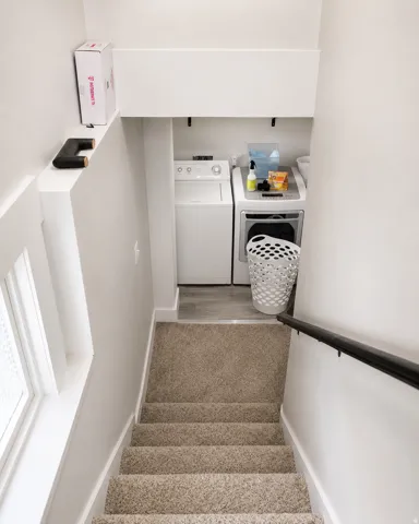 Dedicated laundry area with a washer and dryer