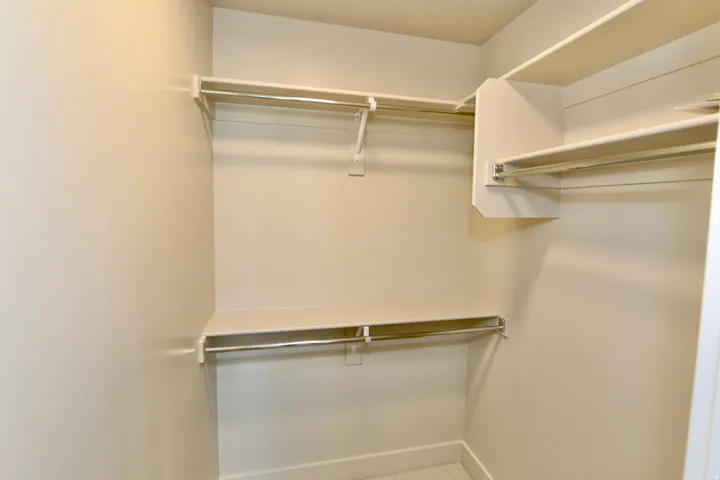 Built-in shelving and hanging rods