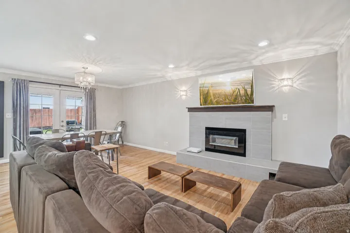 Hardwood-style flooring throughout