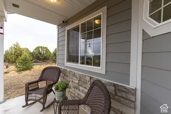 Covered concrete porch - perfect for early morning sunrises!