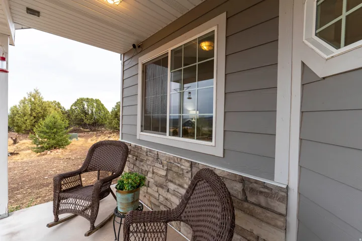 Covered concrete porch - perfect for early morning sunrises!