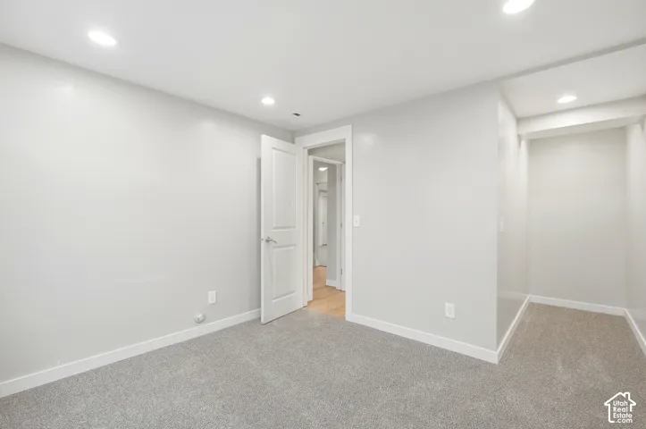 Recessed ceiling lighting, large window and long walk in closet space ready for you to design.