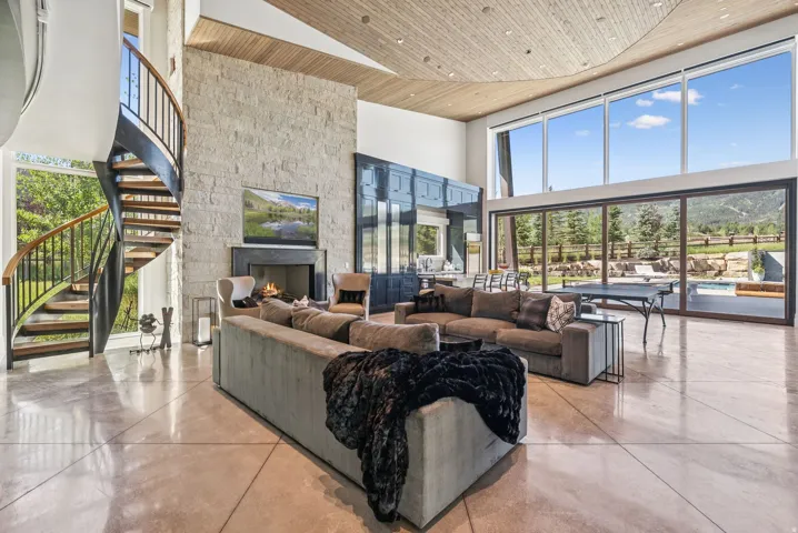Vaulted ceilings featuring wood paneling