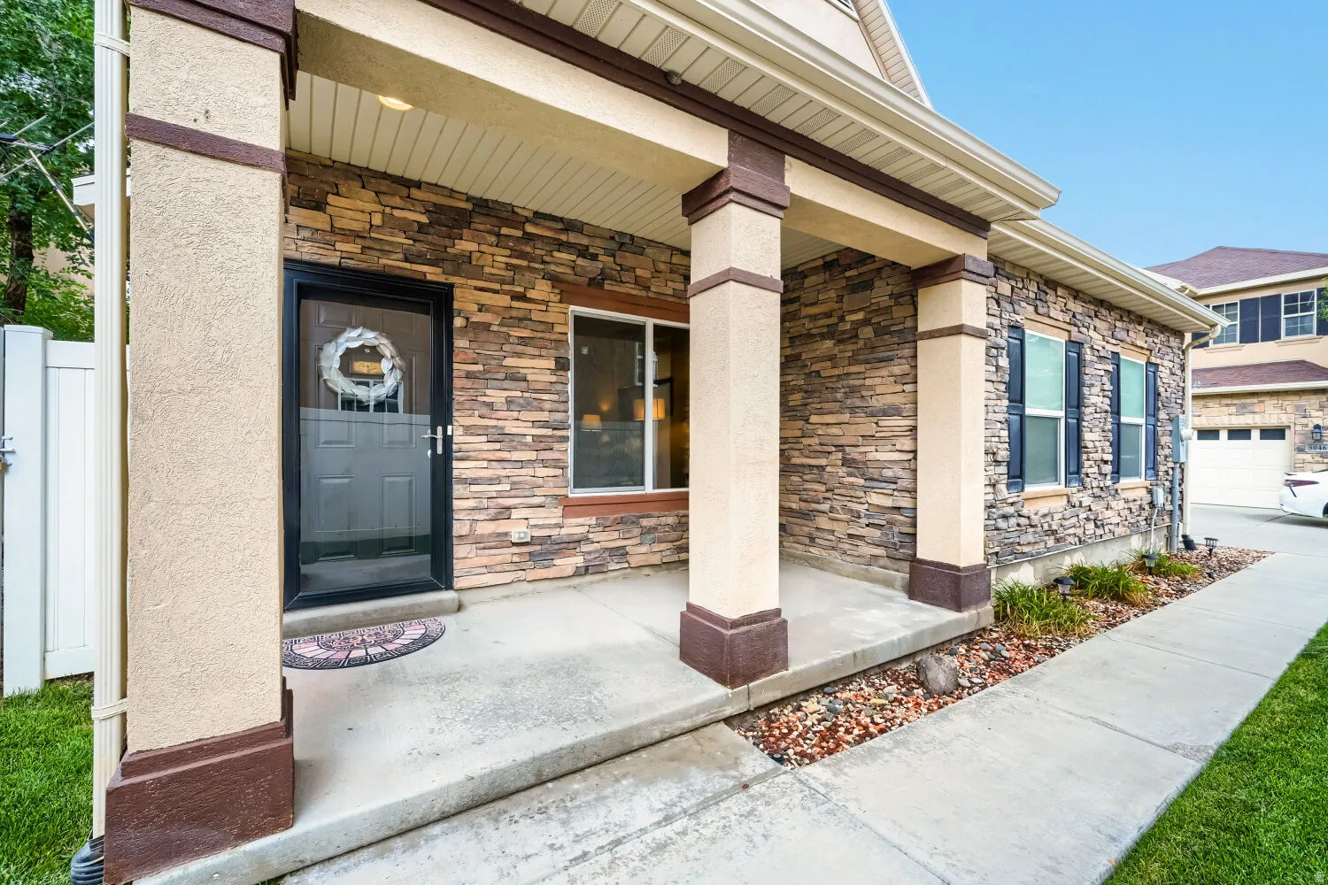 Covered front porch and entry