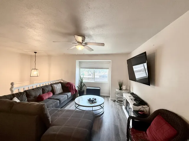 Wood-finish flooring throughout