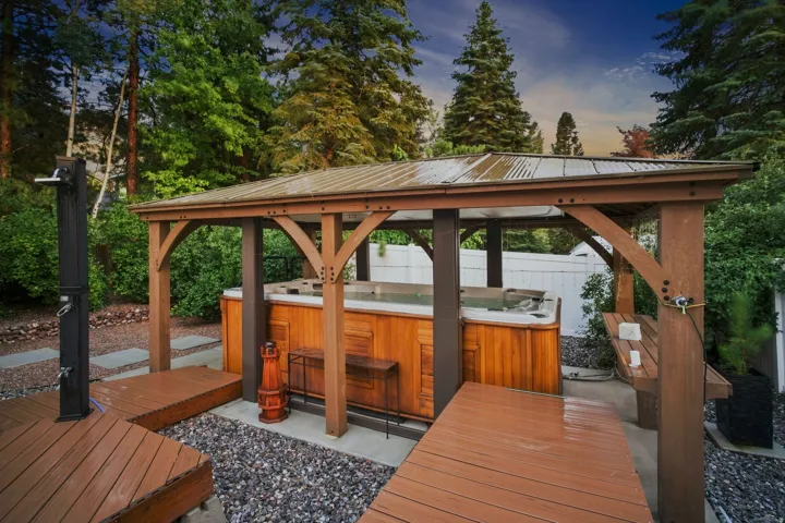 Swim Spa with outdoor shower
