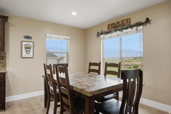 Recessed lighting and light-toned walls
