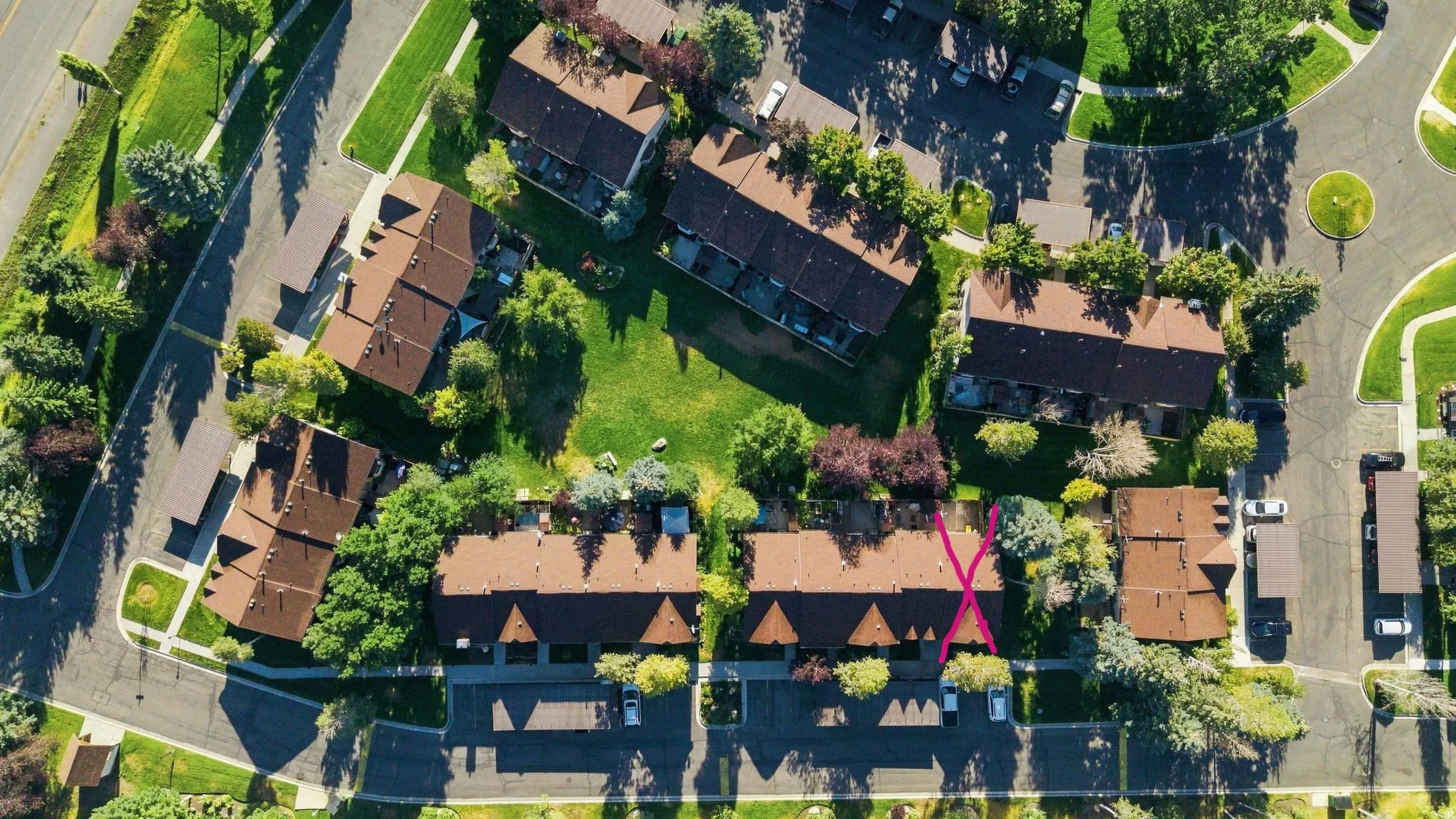 red X indicates property