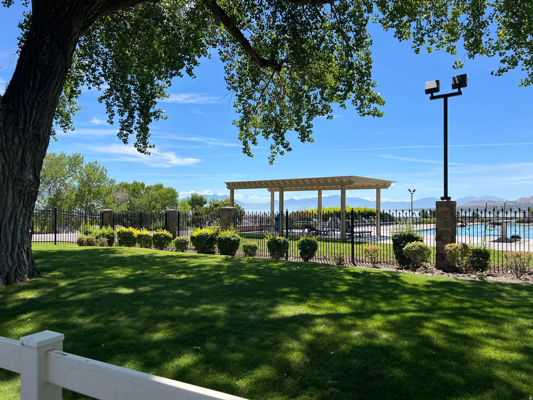 Community pool lakeside