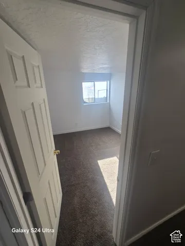 Textured white ceiling