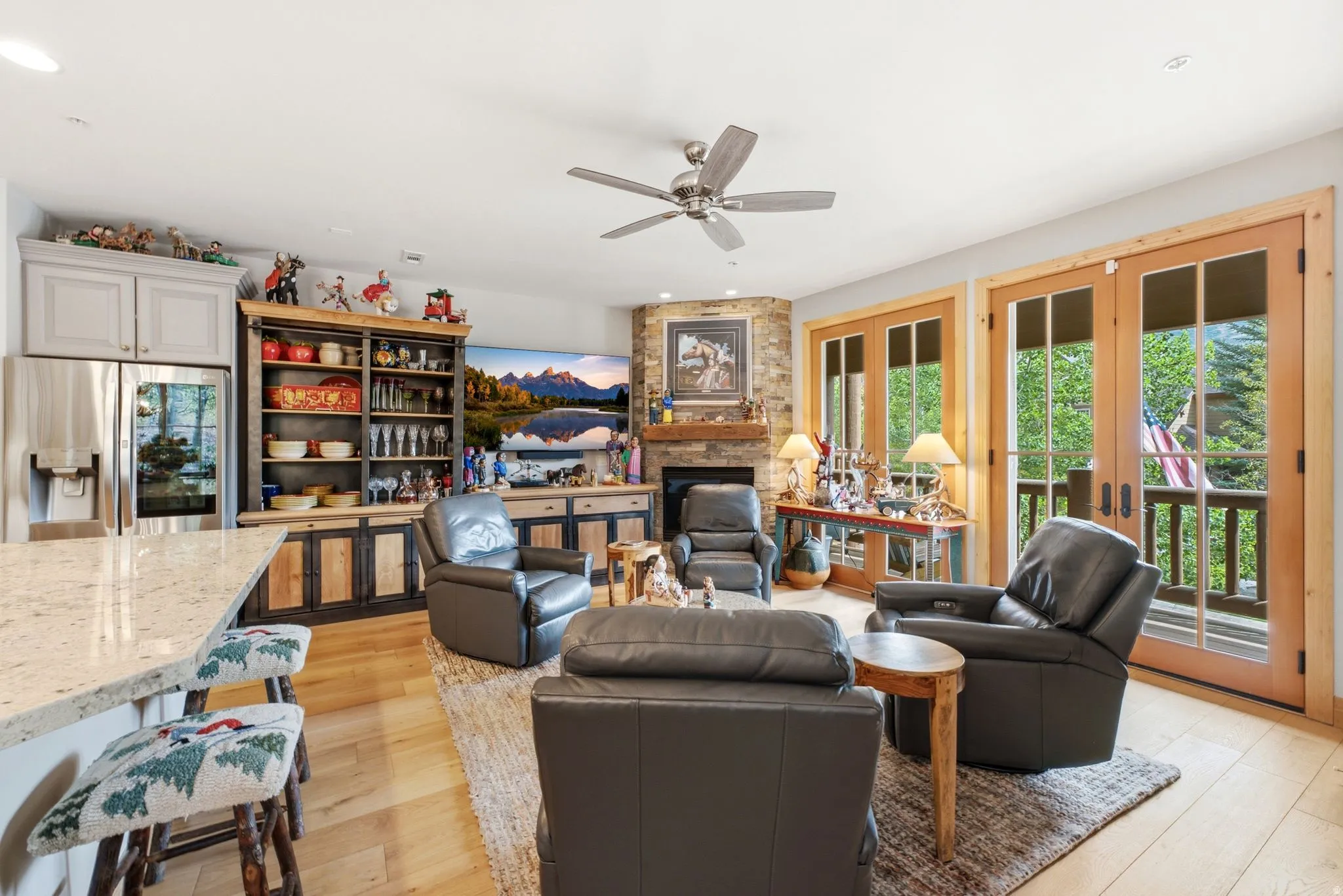 Hardwood-style flooring throughout