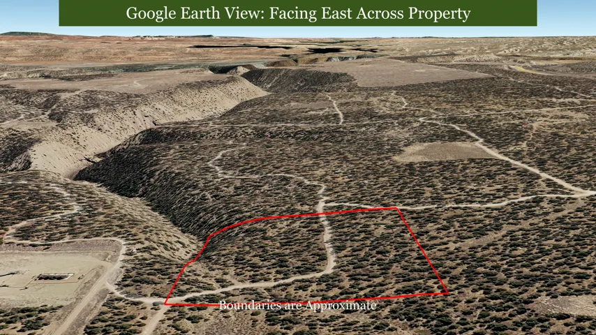 Satellite Imagery. Depicting an aerial perspective of the property with approximate boundary lines