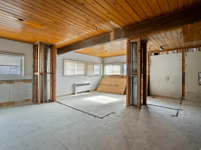 Wood panel ceiling