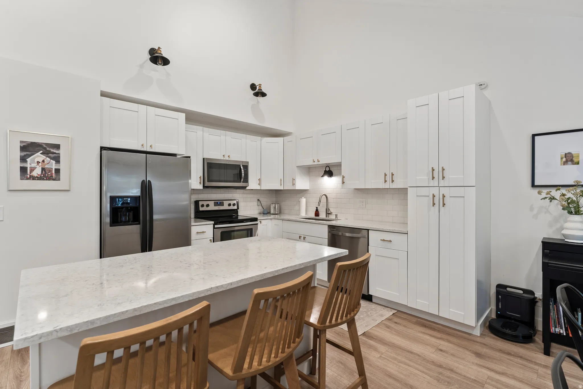Kitchen with White Cabinetry