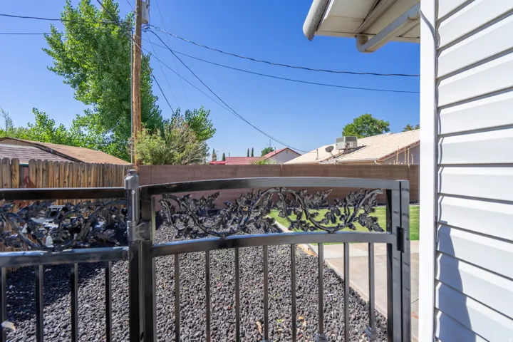 Decorative wrought iron gate