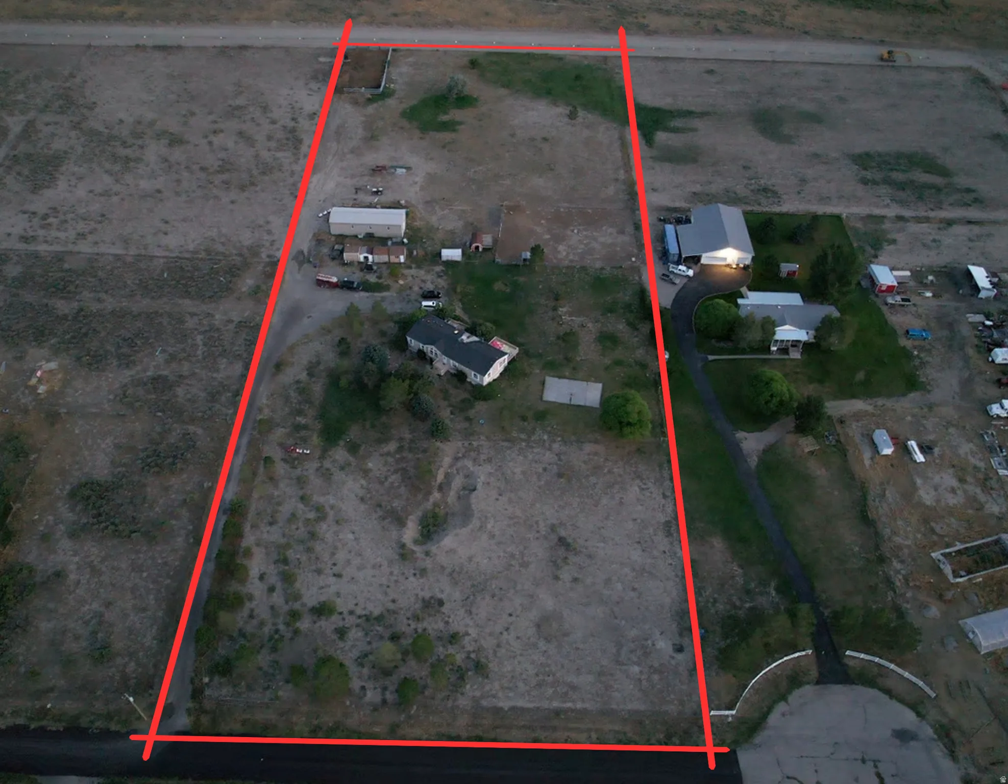 Front of the property looking towards the back