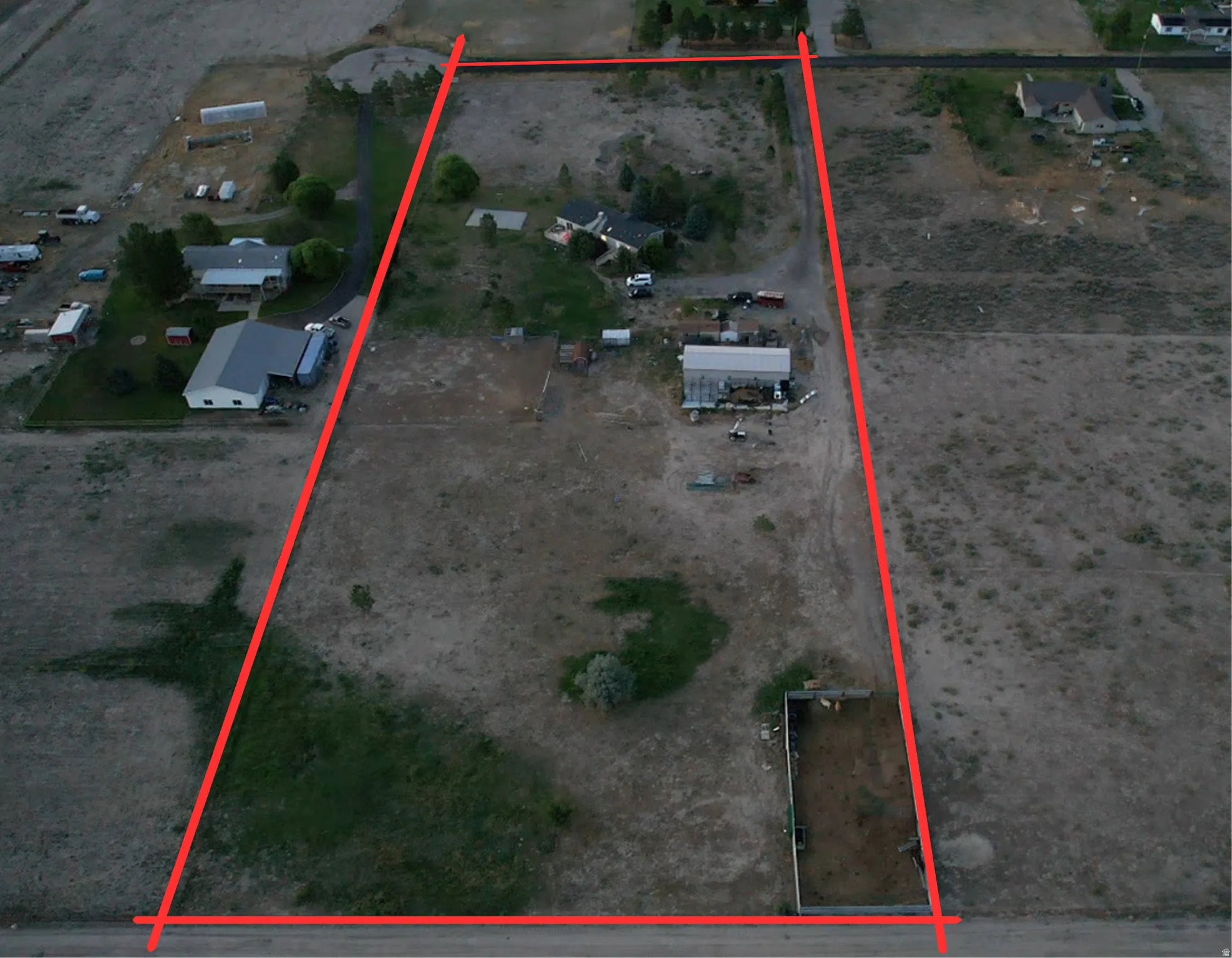 Back of the property looking towards the front
