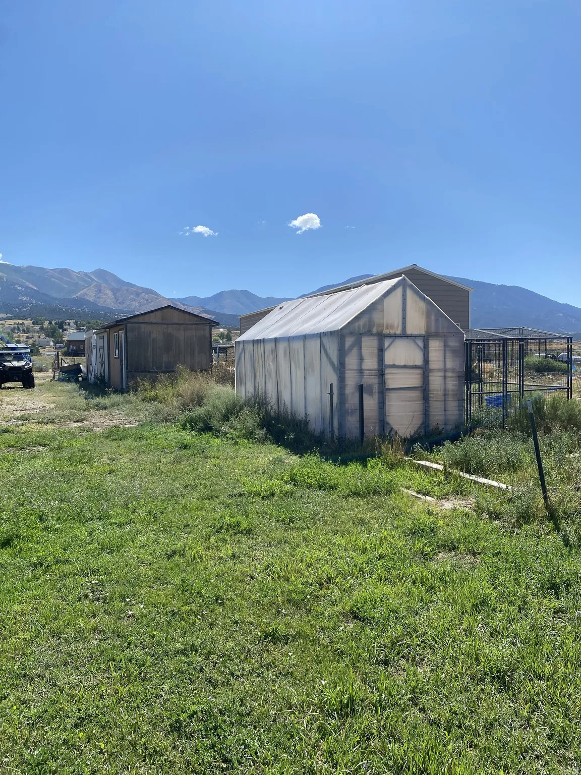 Translucent greenhouse structure and out buildings