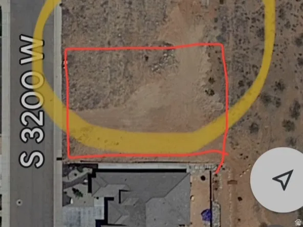 Aerial Map. Depicting the property boundary and surrounding area