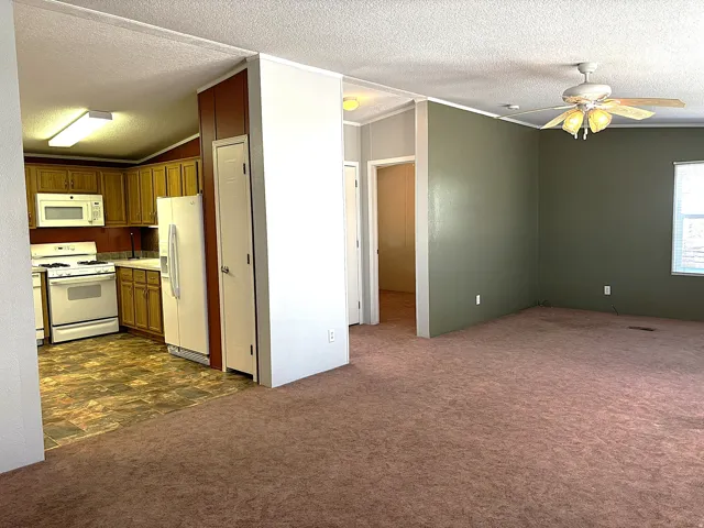 Open floorplan.  Kitchen to living room.